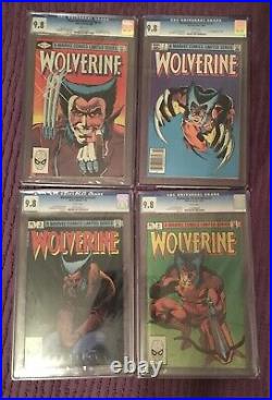 1982 Wolverine Limited Series 1-4 CGC 9.8 Vol. 1 All White Pages Marvel 1st Solo