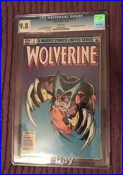 1982 Wolverine Limited Series 1-4 CGC 9.8 Vol. 1 All White Pages Marvel 1st Solo