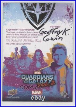 2017 Marvel Guardians of the Galaxy Volume 2 Sketch Cards 1/1 Geoffrey Gwin p1l