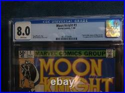 (2X) CGC 8.0 MOON KNIGHT VOL. 1, #1 (1980) U. S. And UK Variant Copies