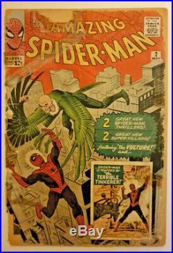 AMAZING SPIDER-MAN Vol. 1 #2 1st app THE VULTURE Marvel Comics 1963