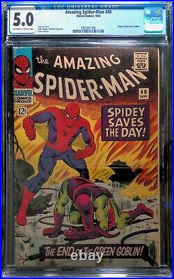Amazing Spider-Man #40 (vol 1), Sep 1966 CGC 5.0 VG/FN Marvel Comics