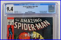 Amazing Spider-Man Vol 1 #96 (1971) CGC 9.4 OWithW Pages Drug Story No CCA