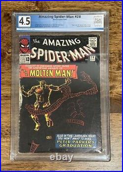 Amazing Spider-Man vol. 1 issue #28 1965 1st Molten Man Origin! PGX 4.5 (not CGC)