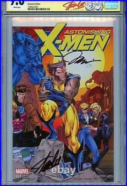 Astonishing X-Men Vol 4 1 CGC 9.6 SS X2 Remastered cover Stan Lee Jim Wolverine