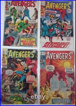 Avengers #81,82,84,85 Vol 1 (1972) Marvel Comics