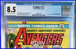 Avengers Vol 1 #117 (Marvel Comics 1973) CGC-graded VF+ Defenders John Romita