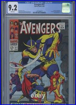 Avengers Vol 1 #51 1968 CGC 9.2