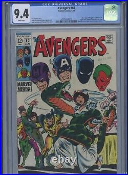 Avengers Vol 1 #60 1969 CGC 9.4
