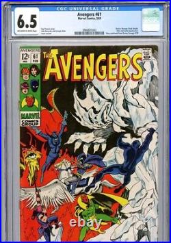 Avengers Vol 1 #61 (Marvel Comics 1969) CGC graded FINE+ Doctor Strange Vision