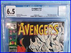 Avengers Vol 1 #61 (Marvel Comics 1969) CGC graded FINE+ Doctor Strange Vision