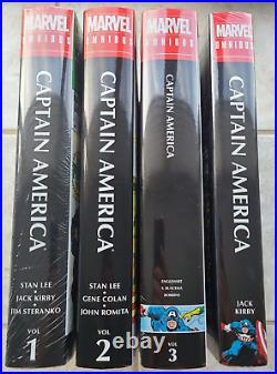 Captain America Omnibus Volume 1, 2, 3 & 4 by Kirby, Lee, Colan, Romita lot set