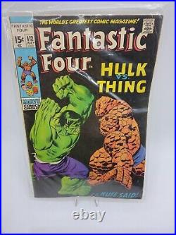 Fantastic Four #112 Vol. 1 (1961) 1971 Marvel Comics Appearance Hulk Vs. Thing