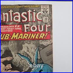 Fantastic Four #33 Vol. 1 (1961) 1964 Marvel Comics 1st Appearance of Attuma