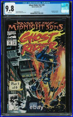 Ghost Rider #28 CGC 9.8 W 1st Lilith Midnight Sons intro V2 Vol 2 1992
