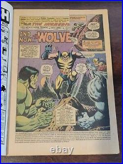 Incredible Hulk #181 Vol 1 Nice Lower Grade 1st App of Wolverine with Marvel Stamp