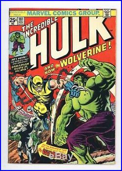 Incredible Hulk #181 Vol 1 Very Nice Higher Grade 1st Wolverine with Marvel Stamp