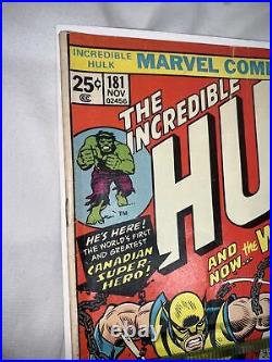 Incredible Hulk #181 Vol 1 Very Nice Mid Grade 1st App of Wolverine No MVS