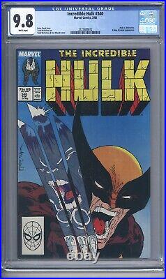 Incredible Hulk #340 CGC 9.8 Vol 1 Classic Hulk v Wolverine Cover Stunning Book