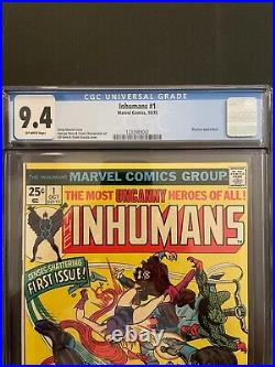 Inhumans vol. 1 #1 1975 CGC 9.4 Marvel Comic Book GR1-121