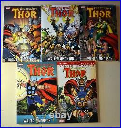 Lot of 5 Thor by Walter Simonson vol. 1-4 Thor Visionaries Walter Simonson #5