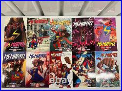 MS MARVEL TPB VOL 1 2 3 4 5 6 7 8 9 10 -COMPLETE SERIES SET! -NEWithUNREAD