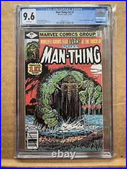 Man-Thing Vol 2 #1 CGC 9.6 NM+ Origin Retold White Pages Marvel Horror 1977
