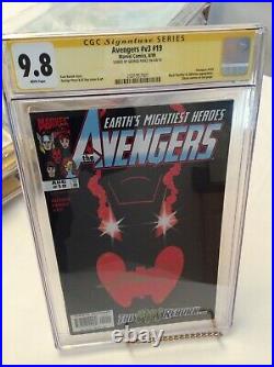 Marvel Avengers #19 vol. 3 CGC 9.8 SS Signed George Perez Ultron Cameo