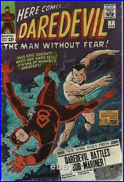 Marvel Comics Daredevil Volume One # 7 VG 1st Red Costume Stan Lee Wally Wood