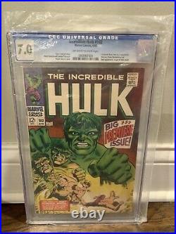 Marvel Comics The Incredible Hulk #102 Vol 1 CGC 7.0! Silver Age
