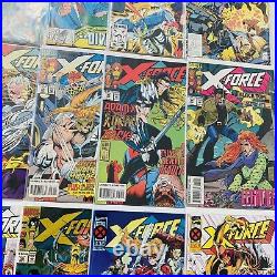 Marvel Comics X-FORCE VOL. 1 (1991) Comic Lot Full Run #1-50 + Polybag Cards DP