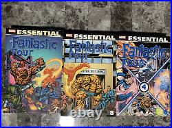 Marvel Essential Fantastic Four vol 1-9 Black & White TPB lot