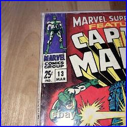 Marvel Super-Heroes Vol 1 #13 Mar Featuring Captain Marvel Rare Collectible Cool