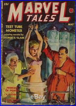 Marvel Tales Pulp May 1940 Vol. 1 # 2 Rare Classic Bondage Cover