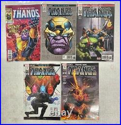 Marvel comic lot Thanos Vol 2 2017 13 15 17 18 with variants VF+ bagged