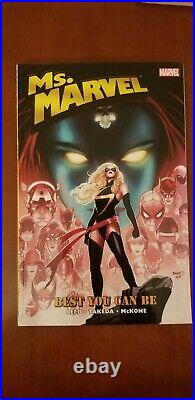 Ms Marvel Vol. 1 Vol. 9 comics collection TPB paperback (missing the Vol. 7)