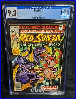 Red Sonja, Vol. 1 # 5 35 Cent Price Variant CGC 9.2 WHITE Marvel (1977)