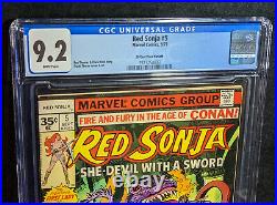 Red Sonja, Vol. 1 # 5 35 Cent Price Variant CGC 9.2 WHITE Marvel (1977)