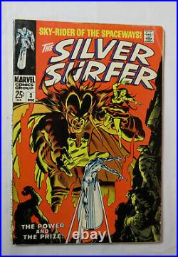 Silver Surfer #3 Marvel Vol. 1 Silver Age GD/VG Key 1st Mephisto Cents