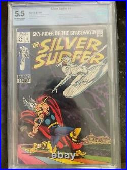 Silver surfer 4 CBCS 5.5 (not cgc 5.5) silver surfer vol 1 issue 4
