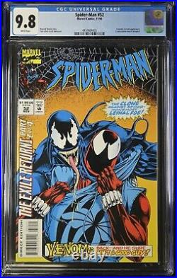 Spider-Man #52 Vol 1 Marvel Comics CGC 9.8 Venom Scream 1994