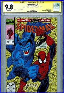Spider-Man Vol 1 15 CGC 9.8 SS X2 Stan Lee Larsen 1st Masterblaster Powerhouse