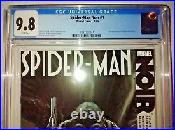 Spider-man Noir #1 (2009) Vol 1 Cgc 9.8 Nm/mt White Pages Zircher Variant