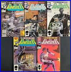 THE PUNISHER vol 1 complete mini-series #1 5 (Marvel 1986) by Grant & Zeck