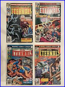 The Eternals Marvel Vol. 1, No. 1 10 run 1976 Comic Book Lot Rare Kirby