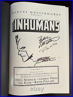 The Inhumans Marvel Masterworks Vol. 2 HC Signed & Sketch George Perez + 2 more