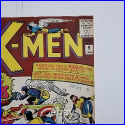 The X-Men #9 Vol. 1 (1963) 1965 Marvel Comics Avengers Crossover