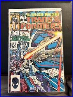 Transformers Vol 1 #1-4 issues of 1984 Limited Series Marvel Comics