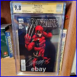 Wolverine # 1 vol 3 2010 CGC 9.8 Variant of Wolverine. As Deadpool signed JSC