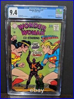 Wonder Woman Vol 1 #177 CGC 9.4 Classic Supergirl Vs. W. W. Fight 1968